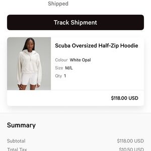 lululemon athletica White Opal Scuba Oversized Half-Zip Hoodie